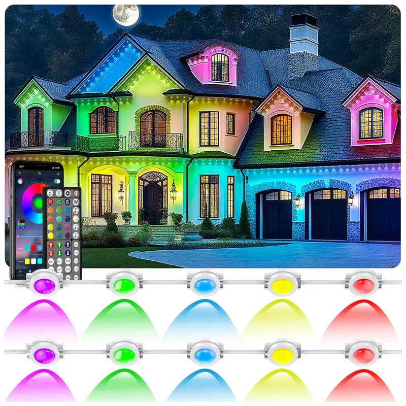 400Ft Waterproof Permanent Outdoor Led Lights 1