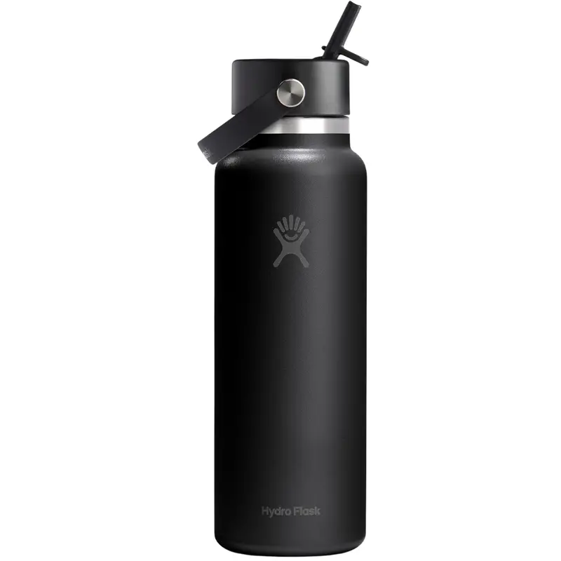 40Oz Hydro Flask Wide Straw Lid Insulated Stainless Steel Water Bottle 1