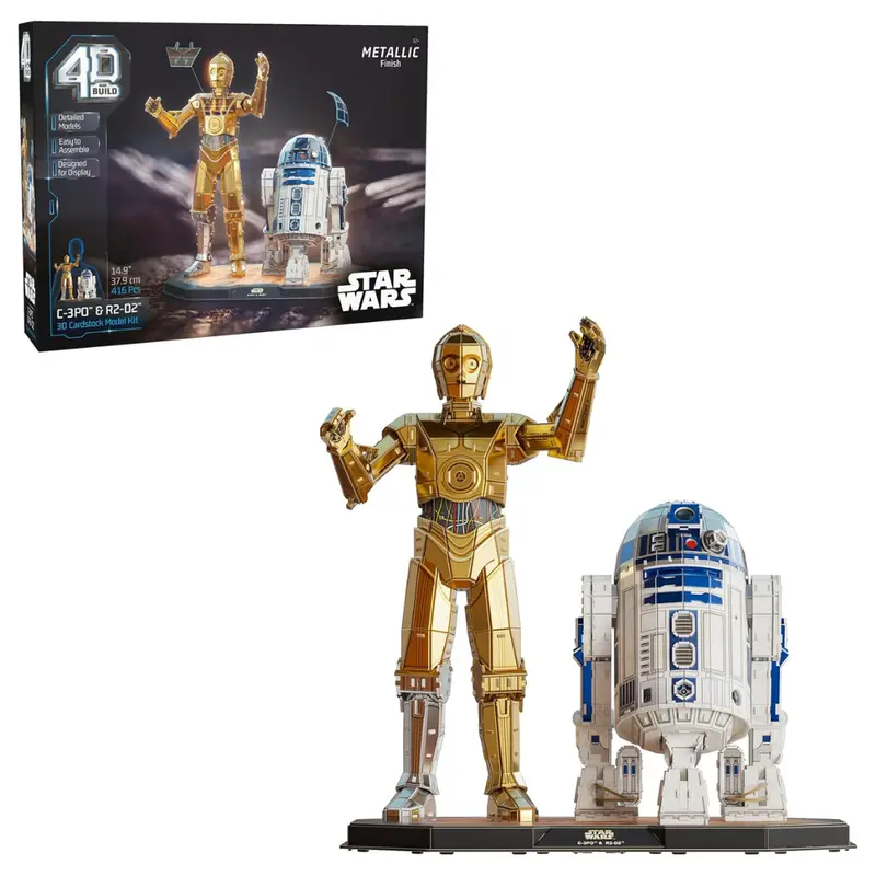 416-Piece 4D Build Star Wars: C-3P0 & R2-D2 Model Kit 1