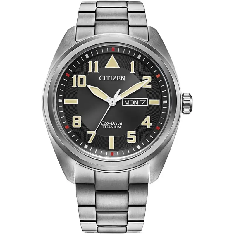 42Mm Citizen Men's Eco-Drive Weekender Garrison Super Titanium Field Watch 1