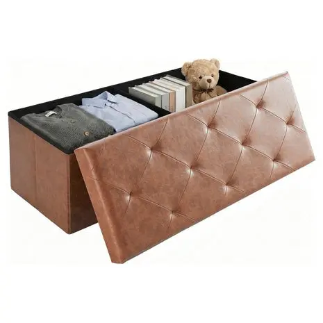 43" Foldable Storage Ottoman Bench 1