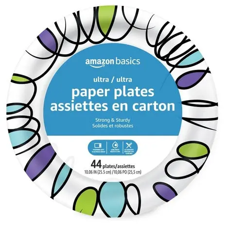 44 Amazon Basics 10" Ultra Paper Plates 1