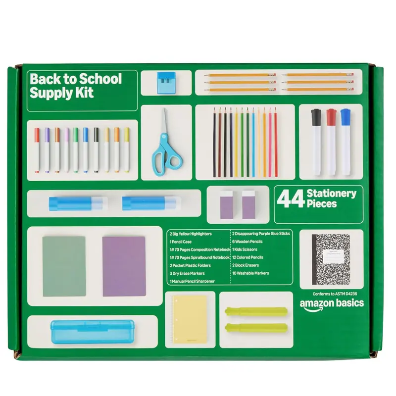 44-Piece Amazon Basics Student Success Back To School Supply Kit 1