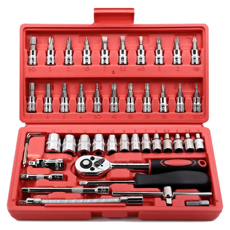 46-Piece Egofine 1/4" Drive Socket Ratchet Wrench Set 1