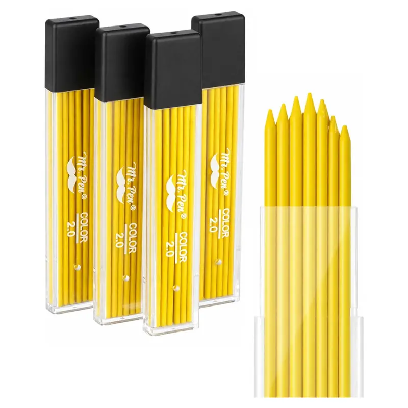 48-Pack Mr. Pen 2.0 Mm Yellow Lead Refills (90 Mm) 1
