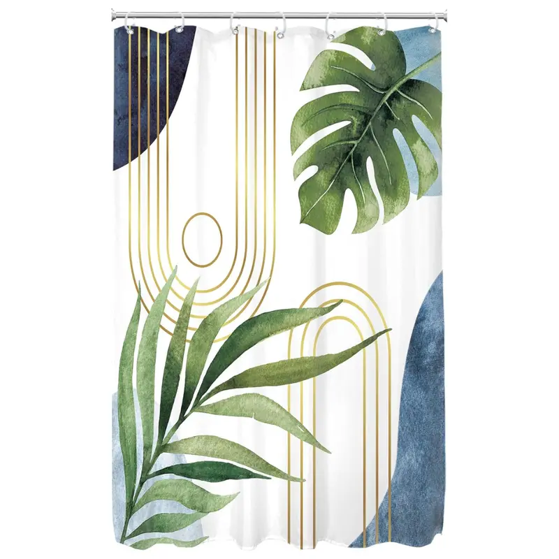 48"W X 72"L Mid Century Modern Abstract Shower Curtain 1