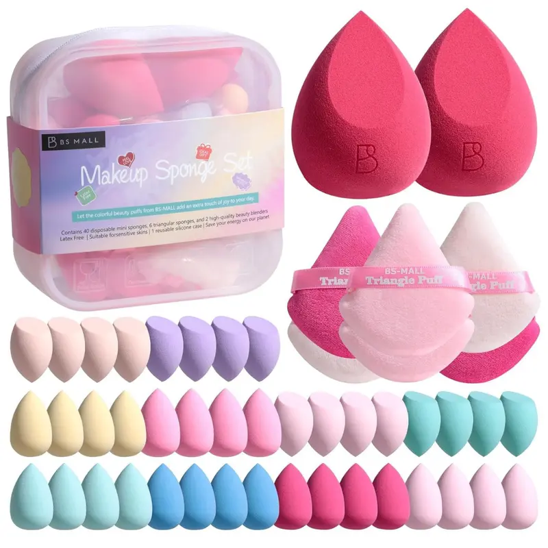 49-Piece Bs-Mall Mini Makeup Sponge & Triangle Puff Set 1