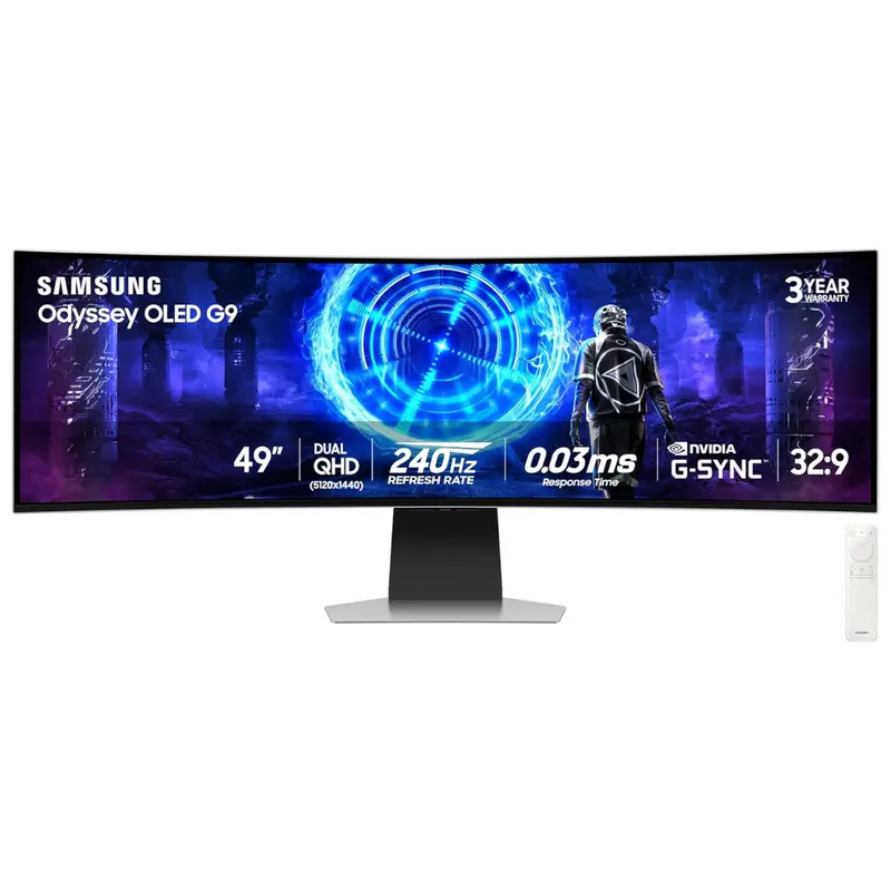 49" Samsung Odyssey G9 Curved Dual Qhd 1440P 240Hz 0.03Ms Hdr Oled Freesync And G-Sync Compatible Gaming Monitor 1
