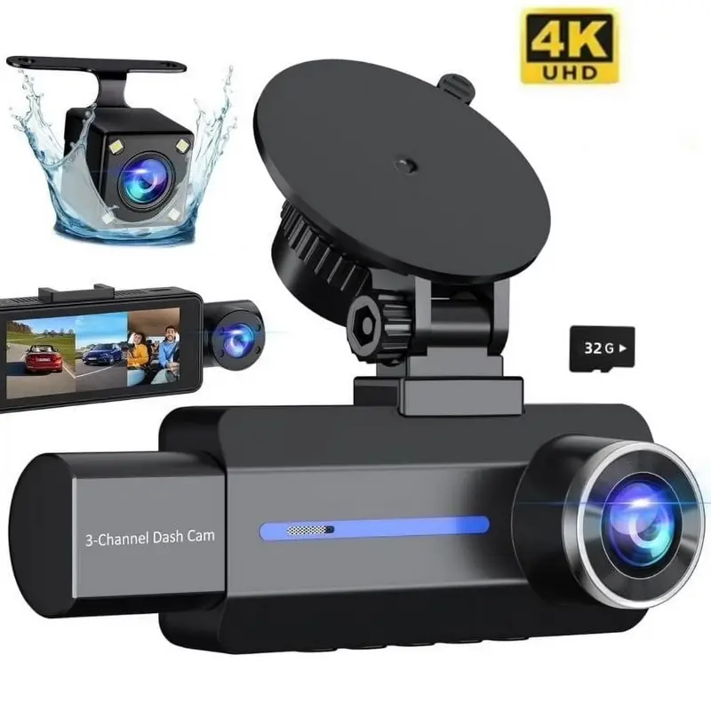 4K/2.5K+1440P 3 Channel Dash Cam 1