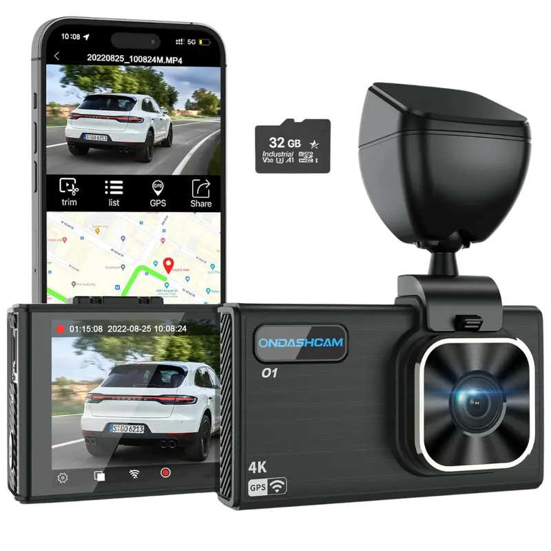 4K Car Dash Cam With Night Vision & Gps 1