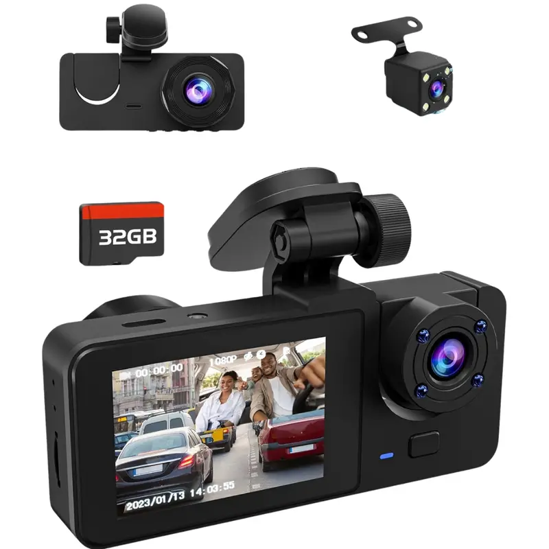 4K Full Uhd 3 Channel Front And Rear Dash Camera (Various) 1