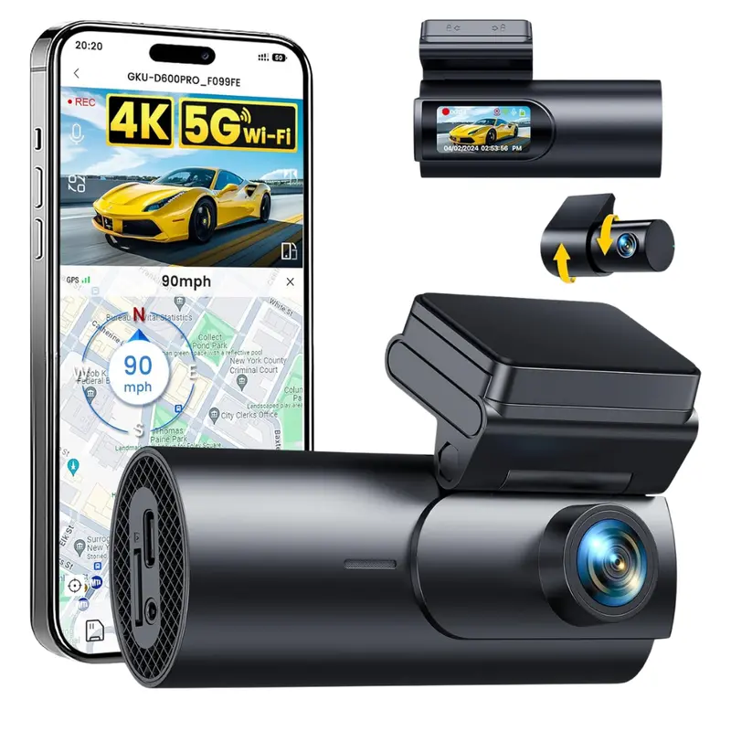 4K+1080P 5.8Ghz Wifi & Gps Dash Camera 1