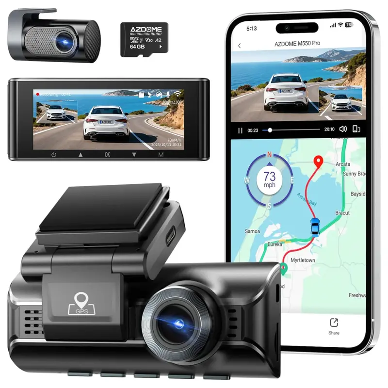 4K+2.5K Uhd Night Vision 3.19'' Ips Screen Dashcam 1