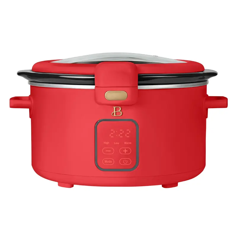 4Qt Beautiful Digital Slow Cooker With Hinged Locking Lid 1