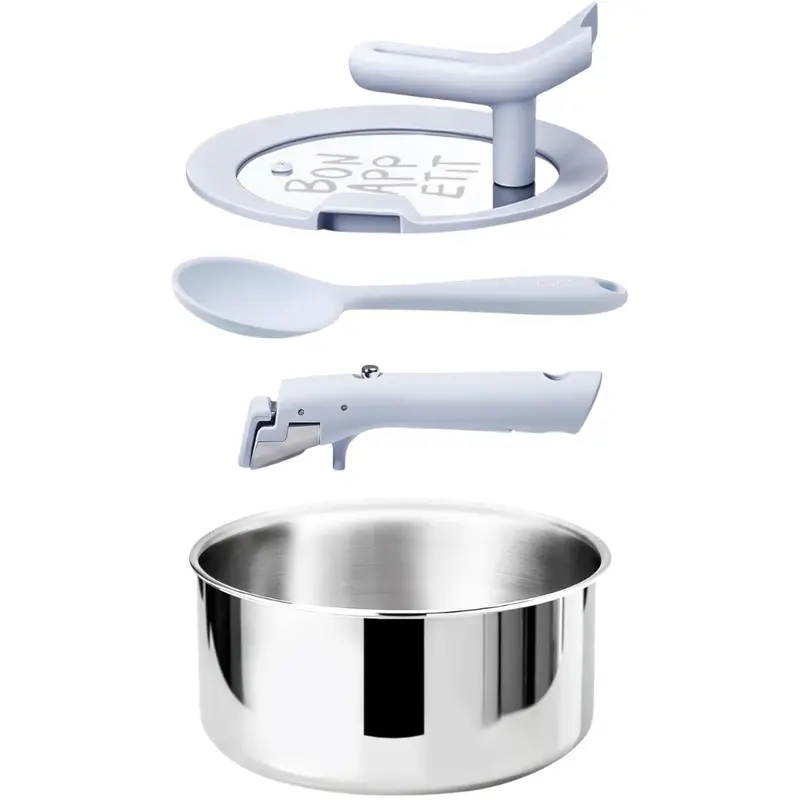 4Qt Stainless Steel Sauce Pan With Stand-Up Lid 1