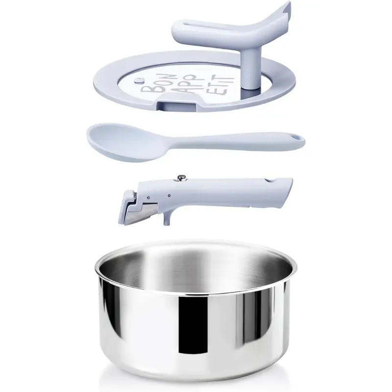 4Qt Stainless Steel Sauce Pan With Stand-Up Lid 1