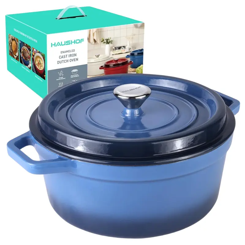 5.3-Quart Enameled Cast Iron Dutch Oven With Lid 1