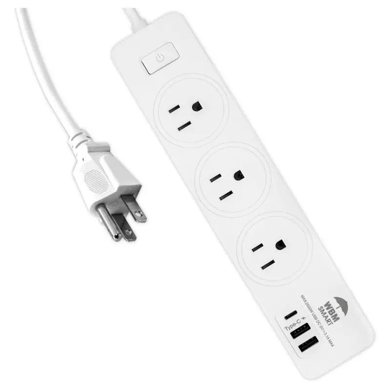 5.9' Wbm Smart Power Strip W/ 2 Usb-A & 1 Usb-C Ports 1