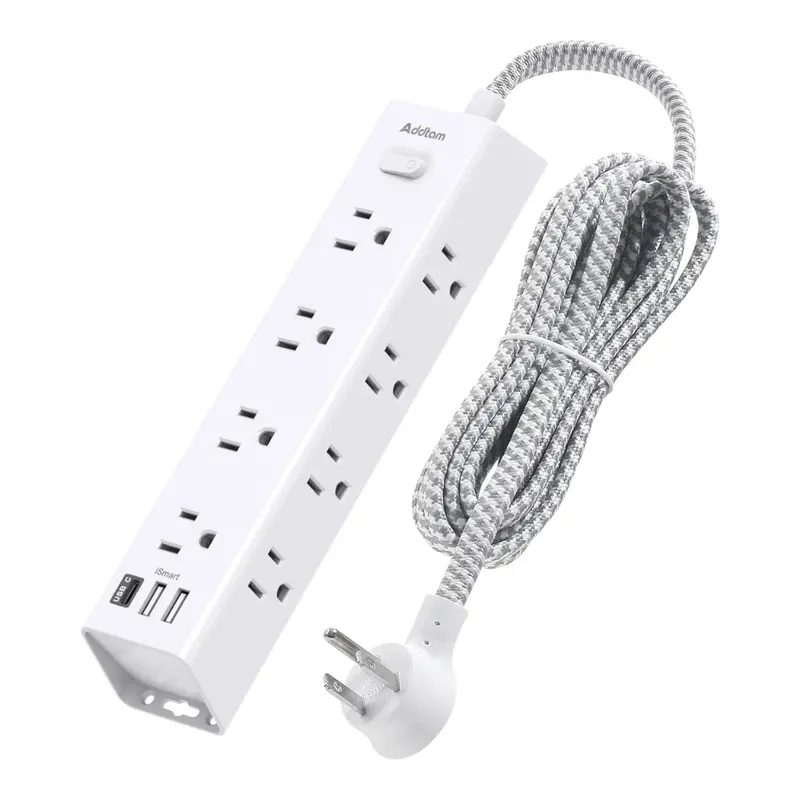 5-Ft Addtam Surge Protector Power Strip Extension Cord 1