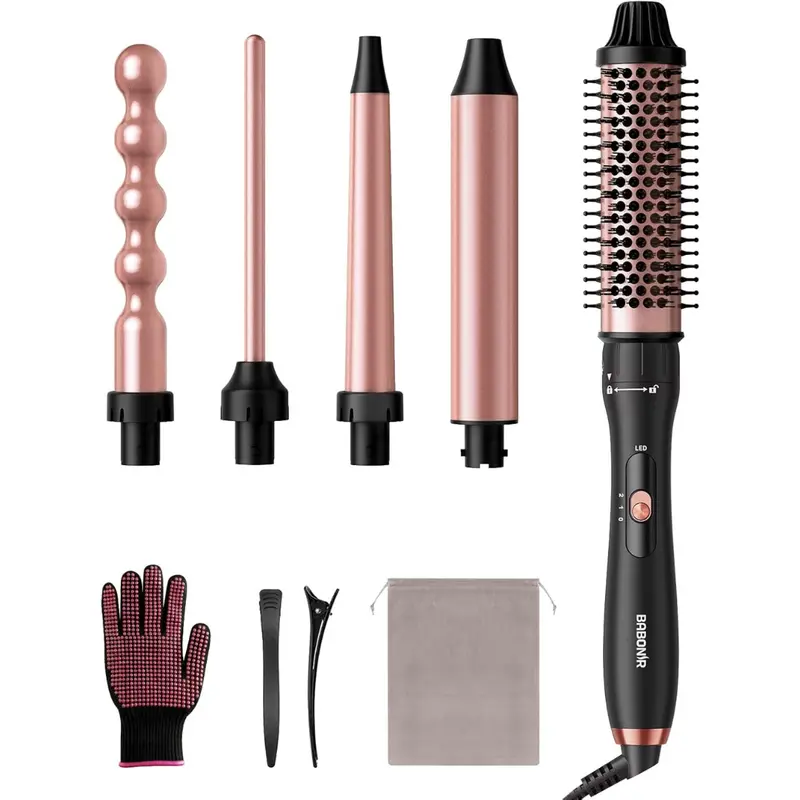 5 In 1 Curling Wand Set With Interchangeable Ceramic Barrels 1