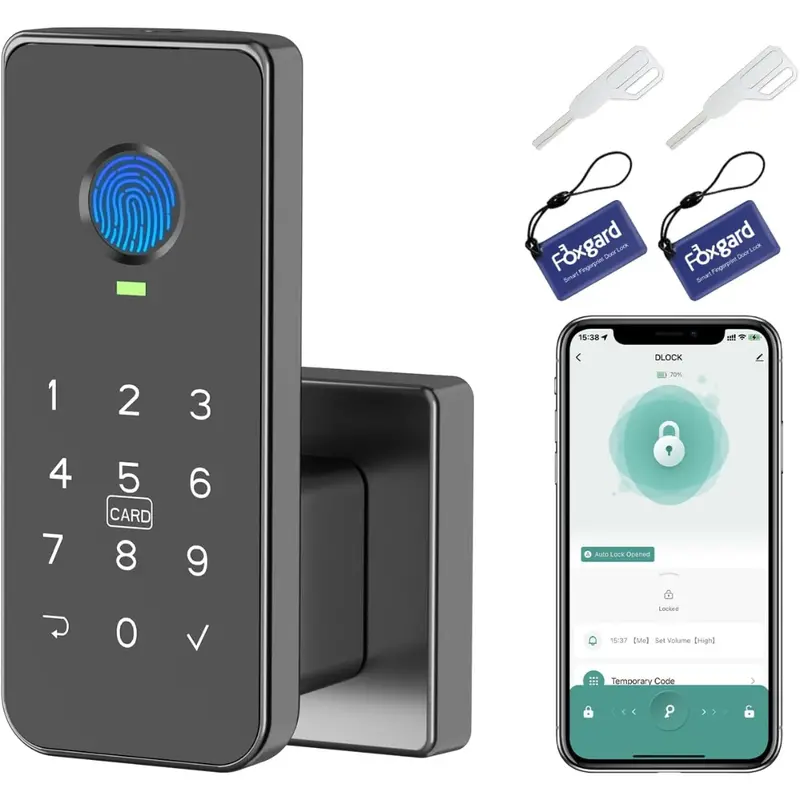 5-In-1 Smart Biometric Fingerprint Door Lock With Keypad & App Control 1