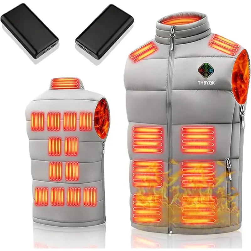 5-In-1 Unisex 21 Zone Heated Vest With 2 X 20000Mah 7.4V Battery 1