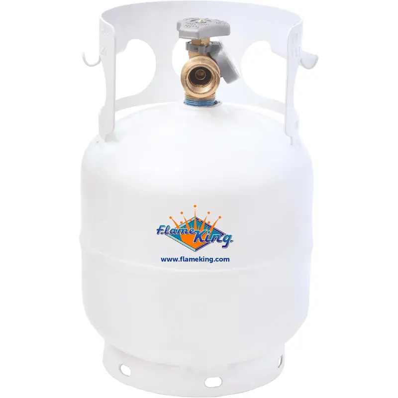 5-Lb Flame King Portable Steel Propane Tank Lp Cylinder W/ Gauge & Opd Valve 1