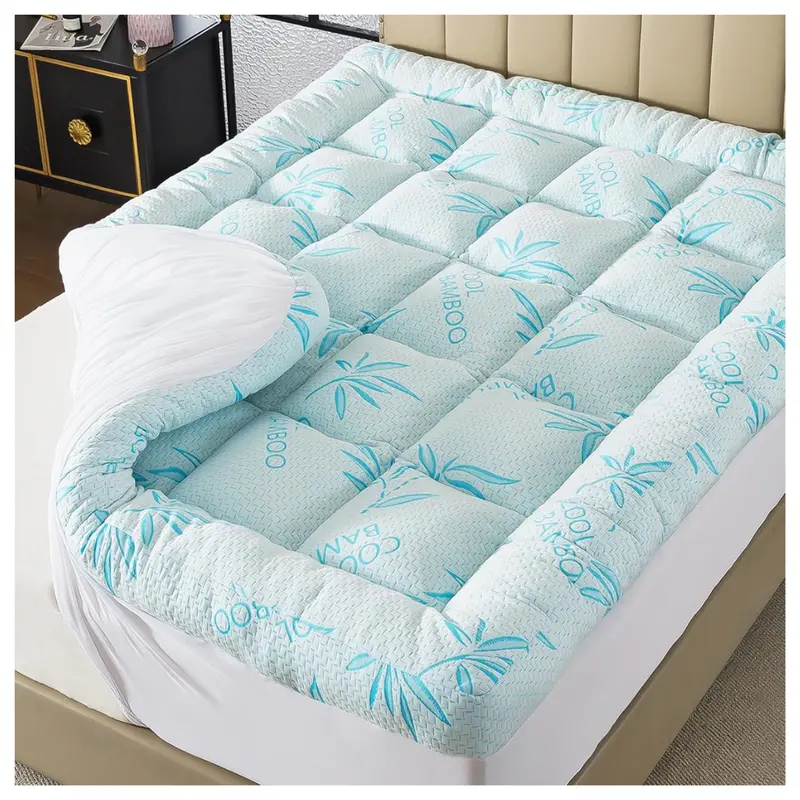 5" Memory Foam Bamboo Viscose Air Layer Twin Size Mattress Topper 1