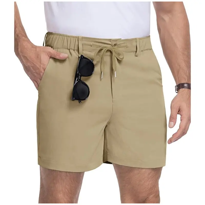 5" Men's Lightweight Elastic Classic Fit Casual Shorts (Various) 1