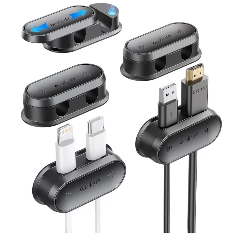 5-Pack Aollop 10 Hole Cord Organizer Cable Clips 1