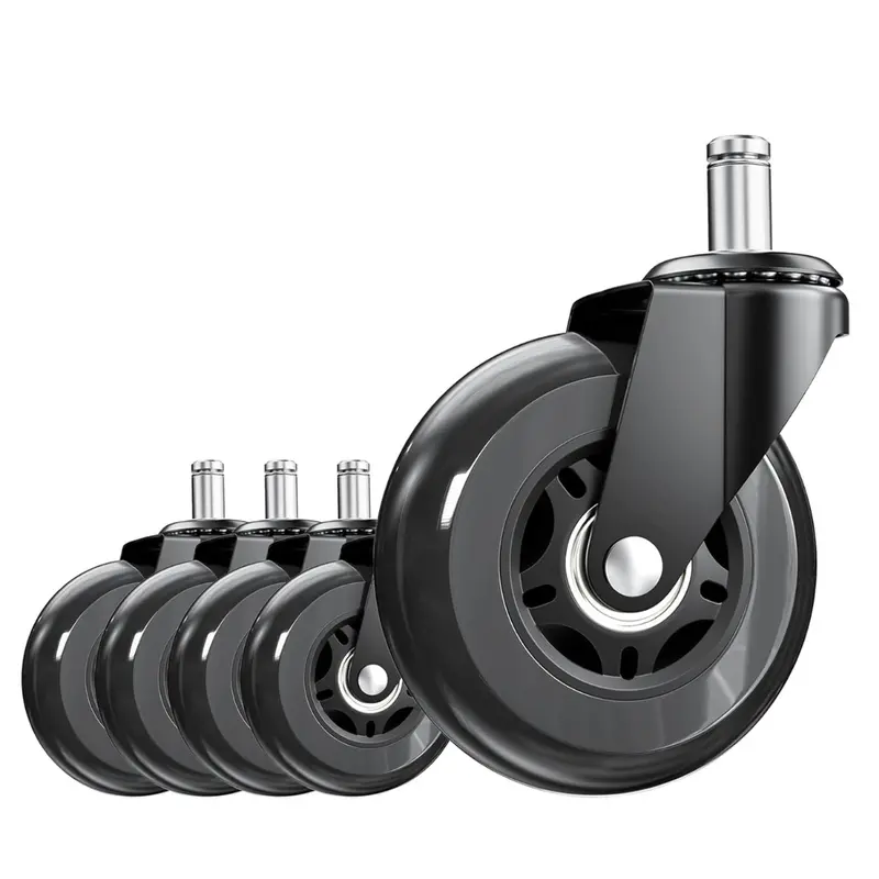 5-Pack Ashgoob Rollerblade-Style Office Chair Wheels 1