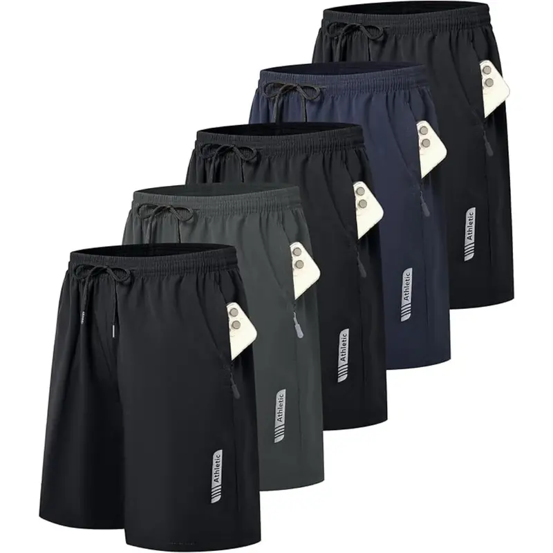 5-Pack Athletic Gym Men's Workout Basketball Short 1