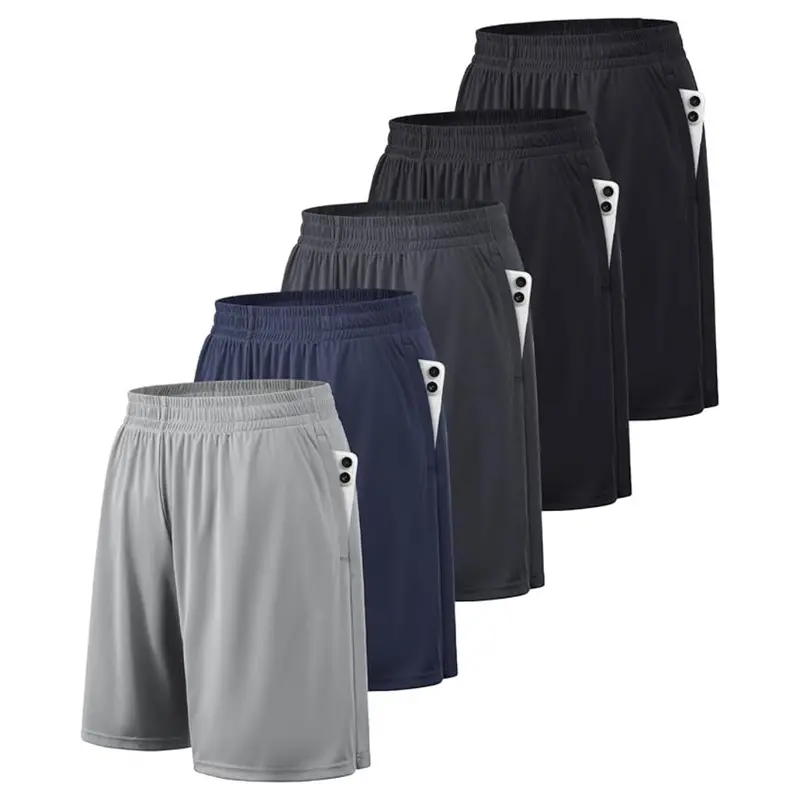 5-Pack Balennz Men's Quick Dry Athletic Shorts 1