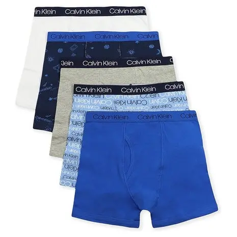 5-Pack Calvin Klein Kids Boys' Modern Cotton Boxer Brief Underwear 1