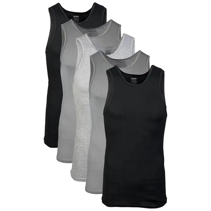 5-Pack Gildan Men's A-Shirts Tanks Undershirt 1