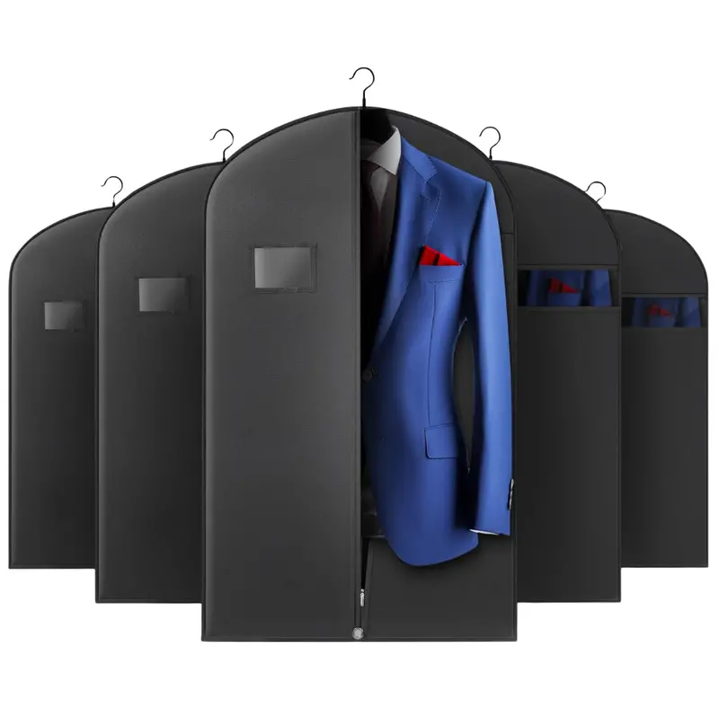 5-Pack Hleelomi 40" Suit Garment Bags With Zipper Window 1