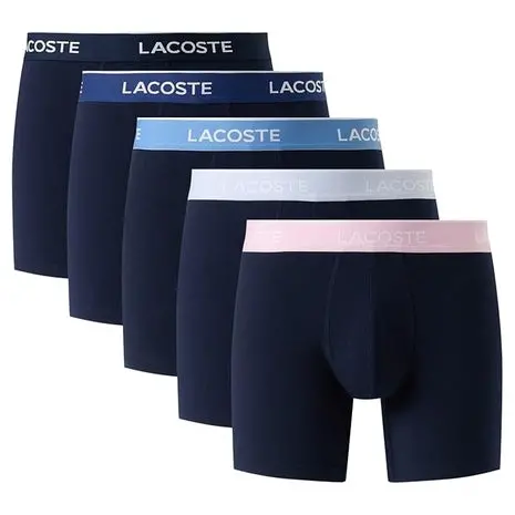 5-Pack Lacoste Men's Cotton Stretch Essentials Boxer Briefs 1