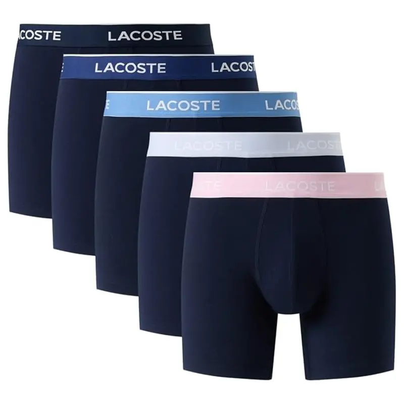 5-Pack Lacoste Men's Cotton Stretch Essentials Boxer Briefs (2 Color Options) 1