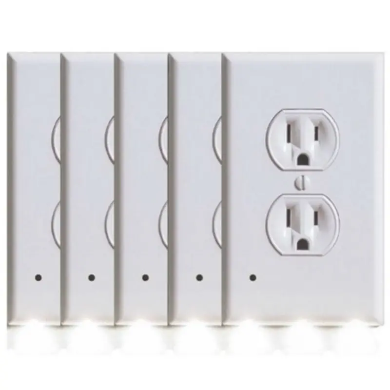 5-Pack Marquee Home Outlet Covers With Led Night Lights 1