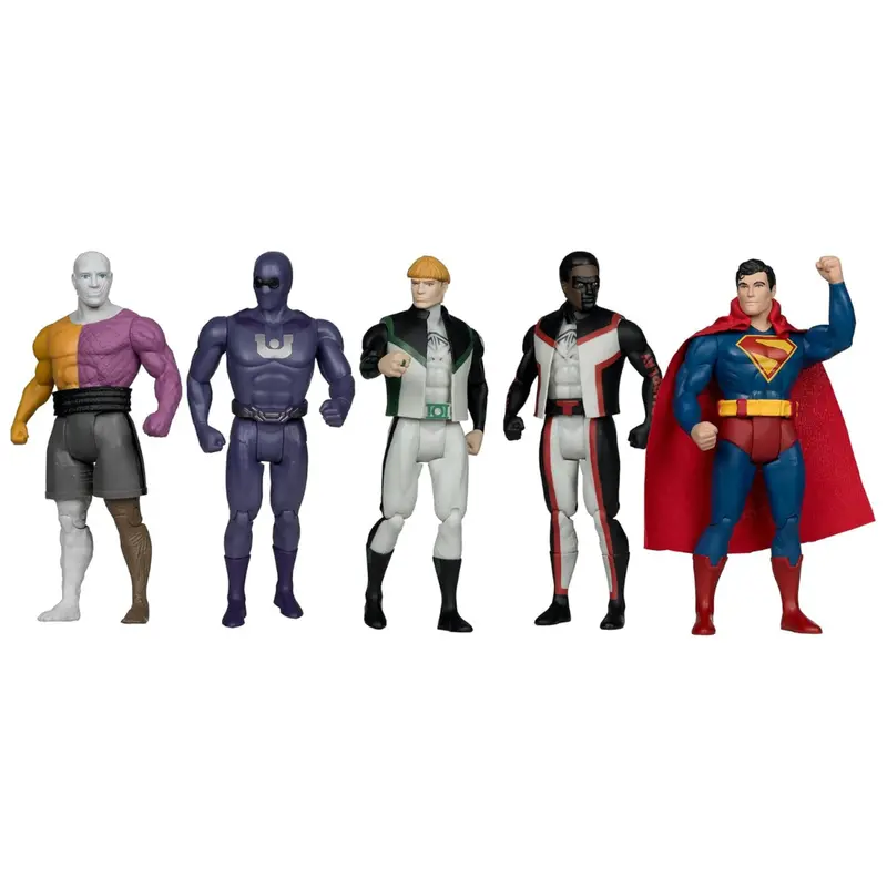 5-Pack Mcfarlane Toys Gold Label 4.5" Dc Super Powers Action Figure Bundle 1