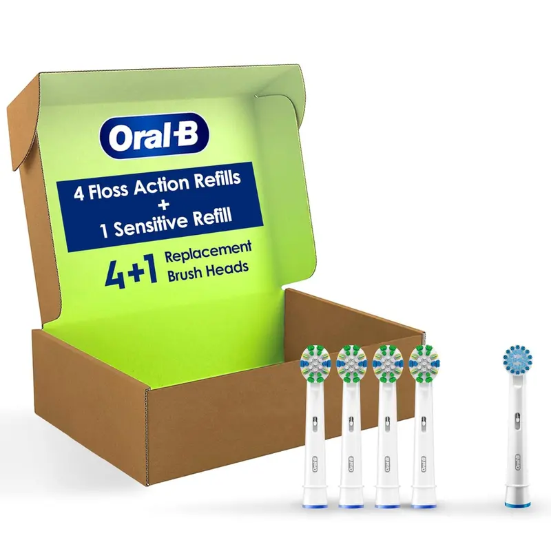 5-Pack Oral-B Flossaction Electric Toothbrush Replacement Brush Heads 1