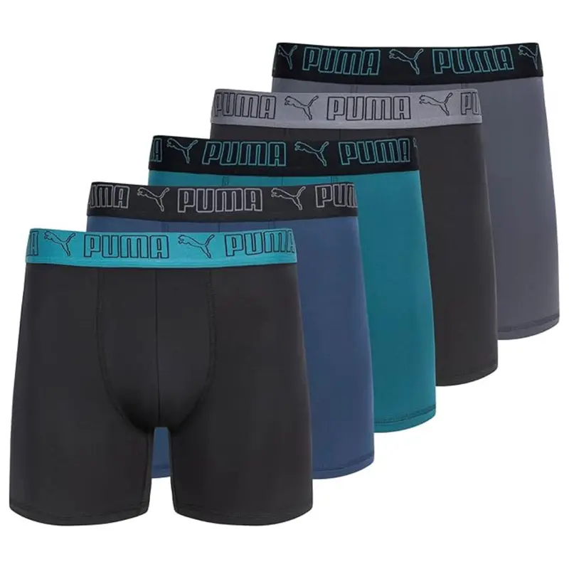 5-Pack Puma Men's Performance Boxer Briefs 1