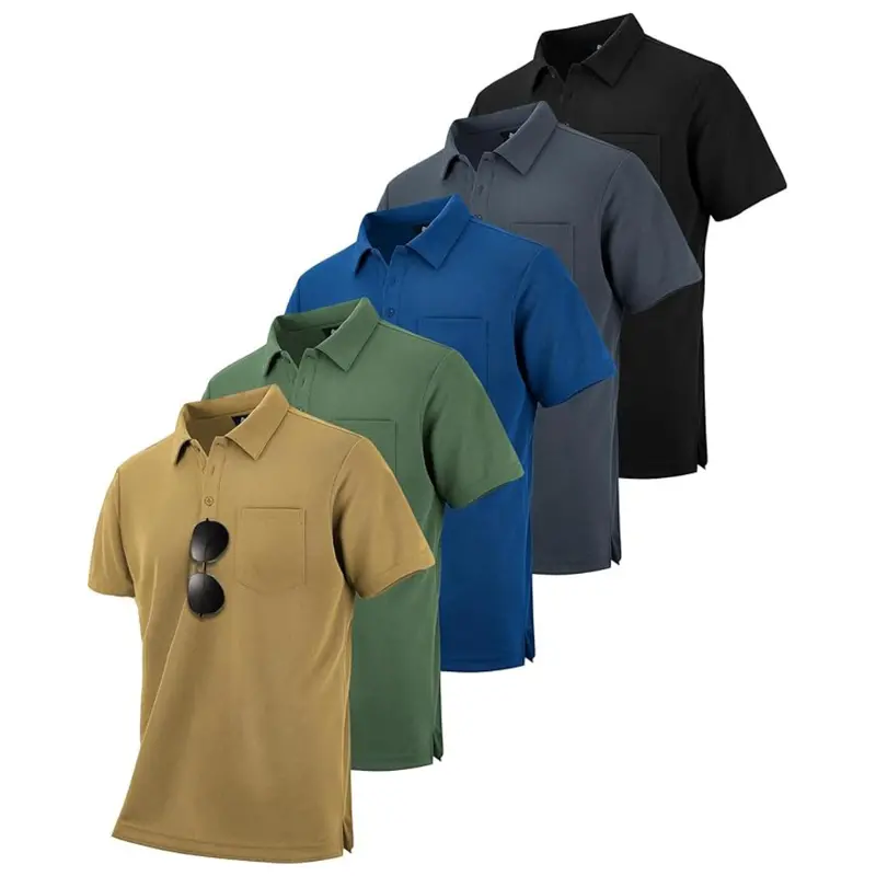 5 Pack Quick Dry Polo Shirts For Men 1