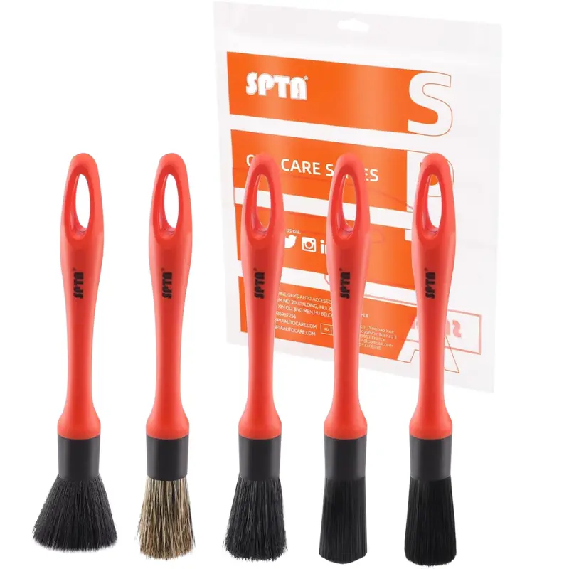 5-Pack Spta Soft Mixed Hair Car Detailing Brush Set 1