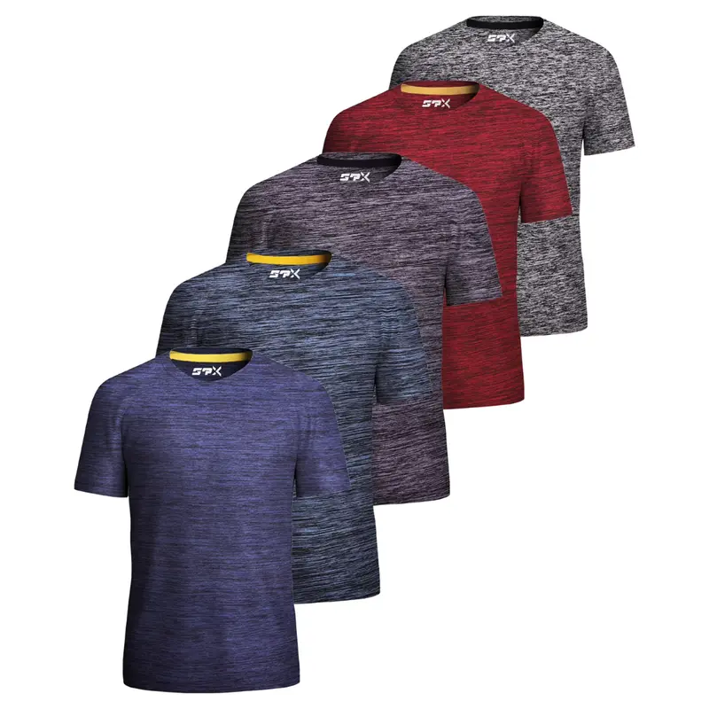 5-Pack Spxtreme Men's Dry-Fit Activewear Crewneck T-Shirts 1