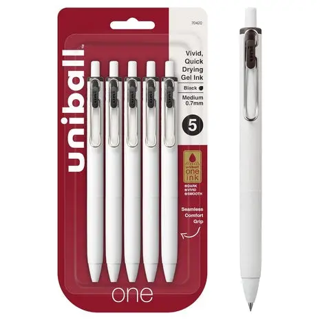 5-Pack Uniball One Retractable Gel Pens 1