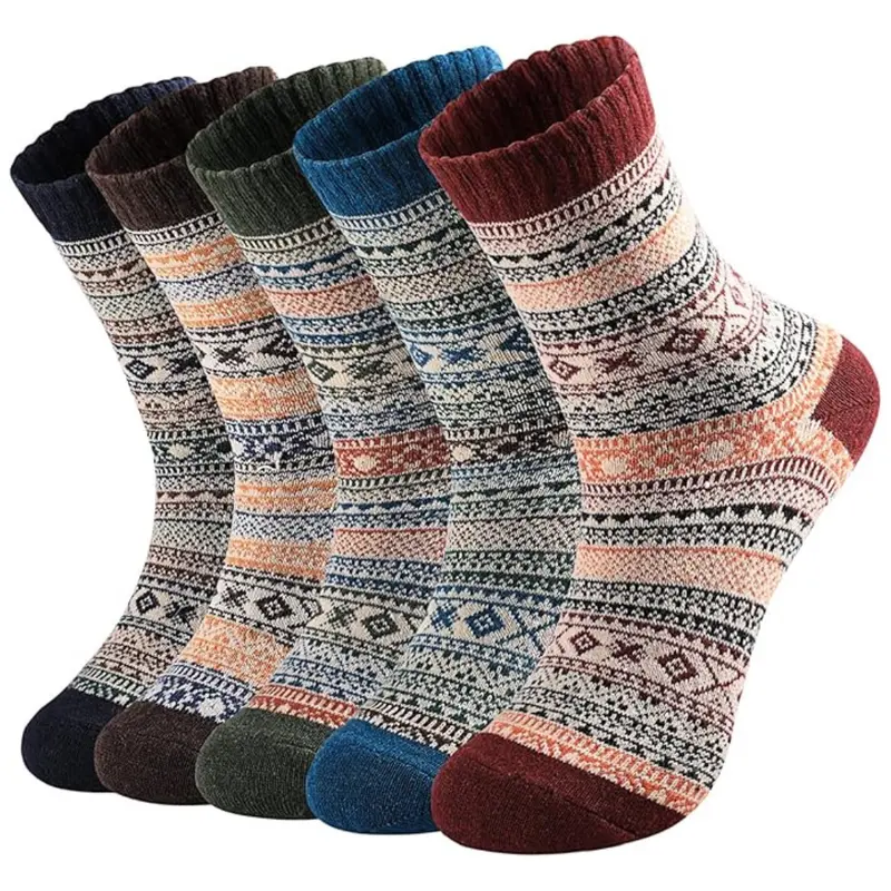 5 Pack Women's Winter Warm Wool Socks 1