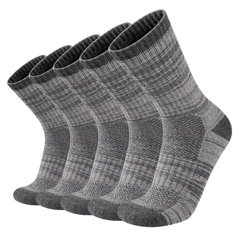 5-Pairs Men's Merino Thermal Crew Socks 1