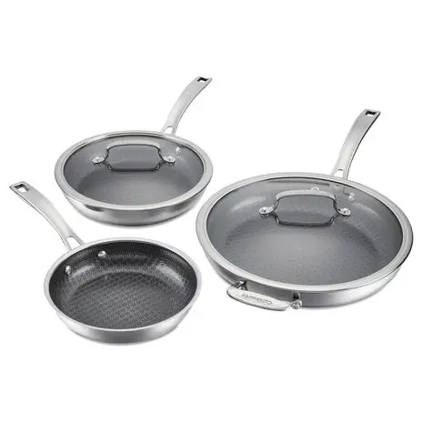 5 Piece Cuisinart Fusionplus Hybrid Nonstick Stainless Steel Cookware Set 1