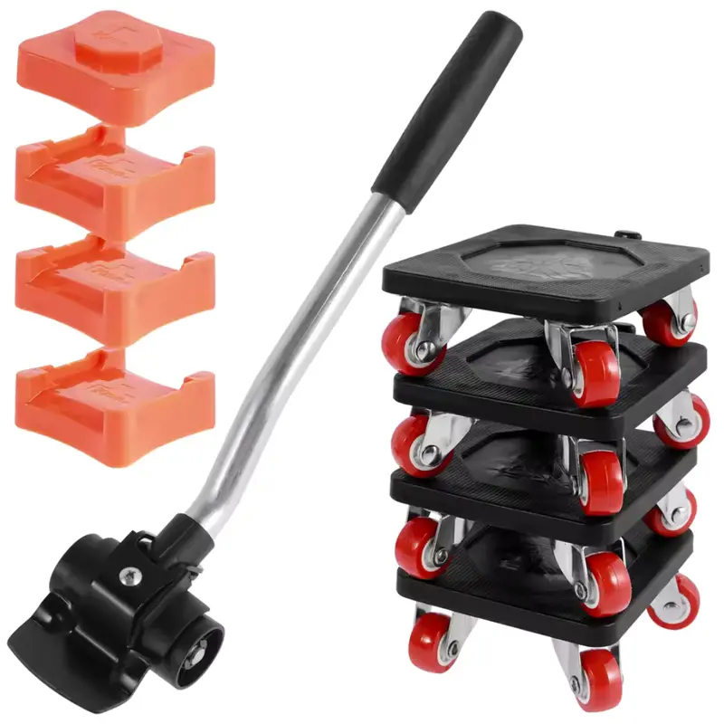 5-Piece Heavy Duty Furniture Roller Handling Tool Kit 1